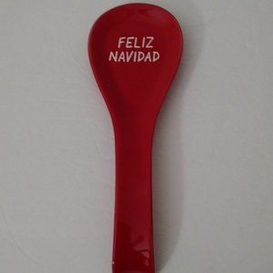 Christmas Ceramic Spoon Rest for Stove or Counter-top